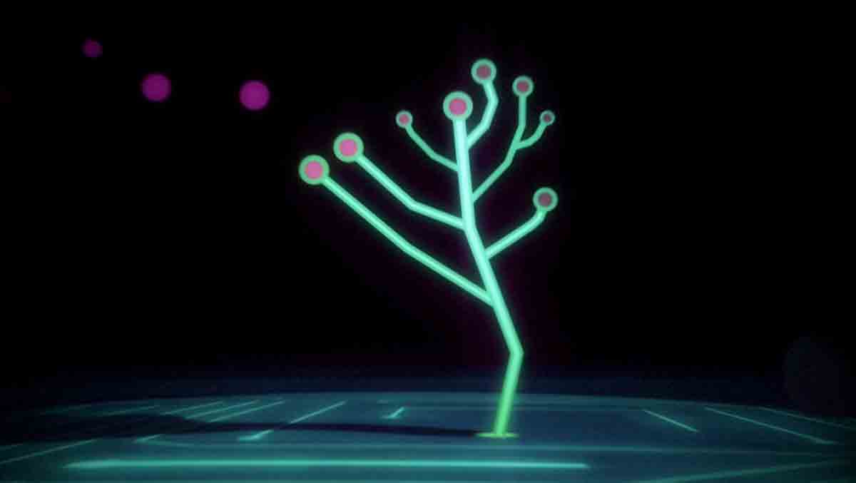 A graphic eagle shape in a computer circuits field